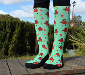 Carrot apple equestrian boot socks