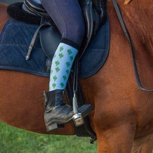 Light blue equestrian knee high socks