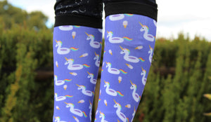 Purple Unicorn Summer Socks
