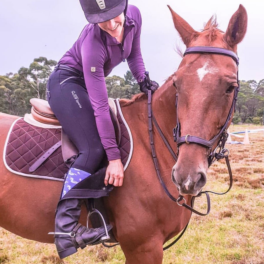 Purple Summer Equestrian Socks
