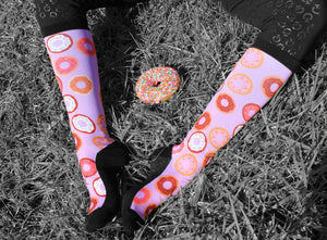‘Donut Worry’ Pink Horse Riding Socks